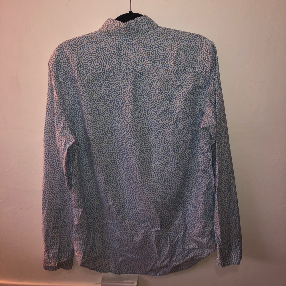 American Eagle Blue Button Shirt - Picture 7 of 10